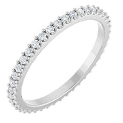 14K White 3/8 CTW Natural Diamond Eternity Band Size 7