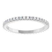 14K White 3/8 CTW Natural Diamond Eternity Band Size 7