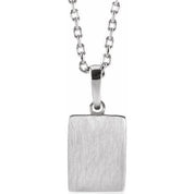 14K White Natural Ruby 16-18" Necklace