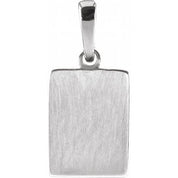 14K White Natural White Sapphire Pendant
