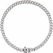 14K White 1/2 CTW Natural Diamond Link 7 1/4" Bracelet