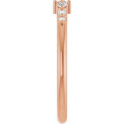 14K Rose 1/8 CTW Natural Diamond Stackable Ring