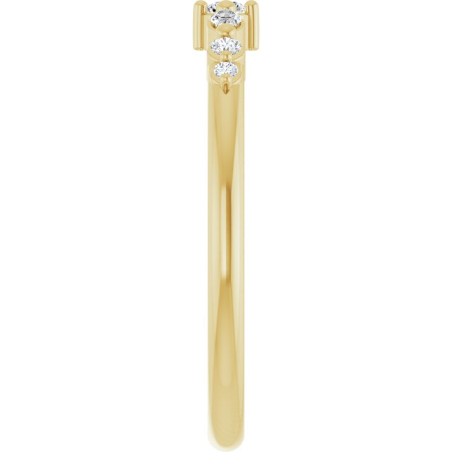 14K Yellow 1/8 CTW Natural Diamond Stackable Ring