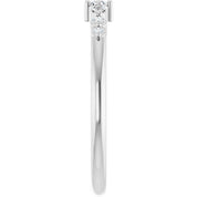 14K White 1/8 CTW Natural Diamond Stackable Ring
