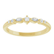 14K Yellow 1/8 CTW Natural Diamond Stackable Ring