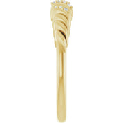 14K Yellow .04 CTW Natural Diamond Dome Ring