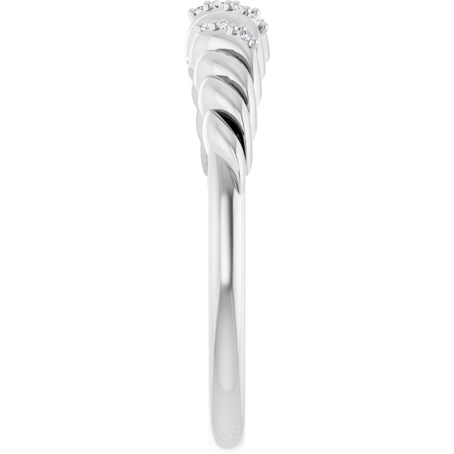 Sterling Silver .04 CTW Natural Diamond Dome Ring
