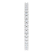 14K White 1/3 CTW Natural Diamond Eternity Band Size 4