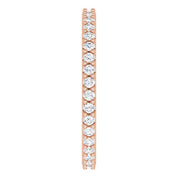 14K Rose 1/3 CTW Natural Diamond Eternity Band Size 4