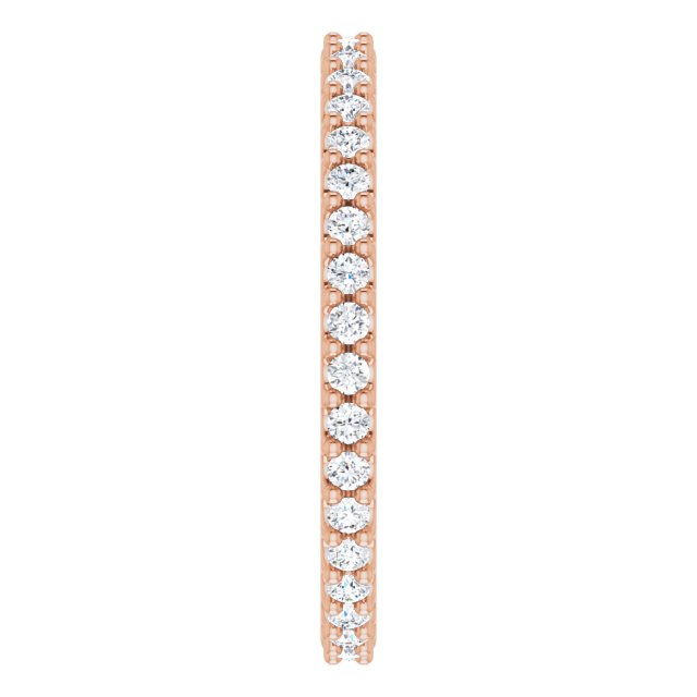 14K Rose 1/3 CTW Natural Diamond Eternity Band Size 4