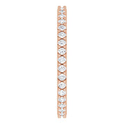 14K Rose 1/3 CTW Natural Diamond Eternity Band Size 4.5