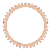 14K Rose 1/3 CTW Natural Diamond Eternity Band Size 4.5