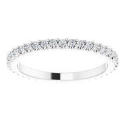 14K White 1/3 CTW Natural Diamond Eternity Band Size 5
