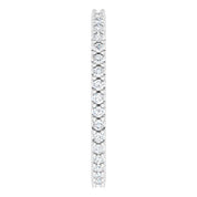 14K White 1/3 CTW Natural Diamond Eternity Band Size 5