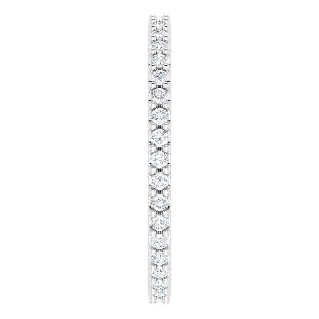 14K White 1/3 CTW Natural Diamond Eternity Band Size 5