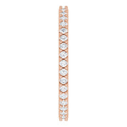 14K Rose 1/3 CTW Natural Diamond Eternity Band Size 5