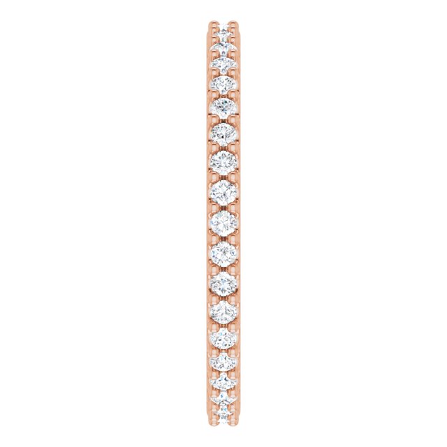 14K Rose 1/3 CTW Natural Diamond Eternity Band Size 5