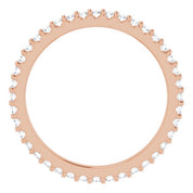 14K Rose 1/3 CTW Natural Diamond Eternity Band Size 5