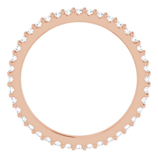 14K Rose 1/3 CTW Natural Diamond Eternity Band Size 5