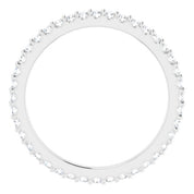 14K White 1/3 CTW Natural Diamond Eternity Band Size 5