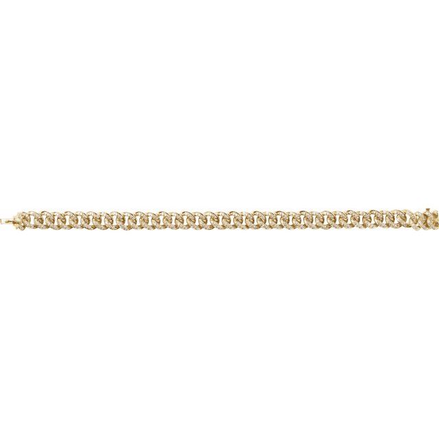 14K Yellow 1 1/2 CTW Natural Diamond Link 7" Bracelet