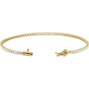 14K Yellow 1 5/8 CTW Natural Diamond Line 7" Bracelet