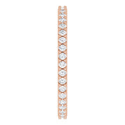 14K Rose 1/3 CTW Natural Diamond Eternity Band Size 5.5