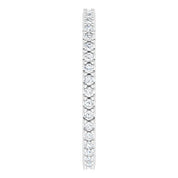 14K White 1/3 CTW Natural Diamond Eternity Band Size 5.5