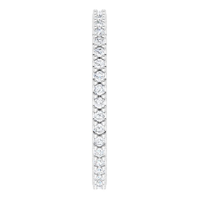 14K White 1/3 CTW Natural Diamond Eternity Band Size 5.5