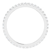 14K White 1/3 CTW Natural Diamond Eternity Band Size 5.5