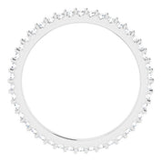 14K White 1/3 CTW Natural Diamond Eternity Band Size 6