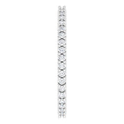 14K White 1/3 CTW Natural Diamond Eternity Band Size 6