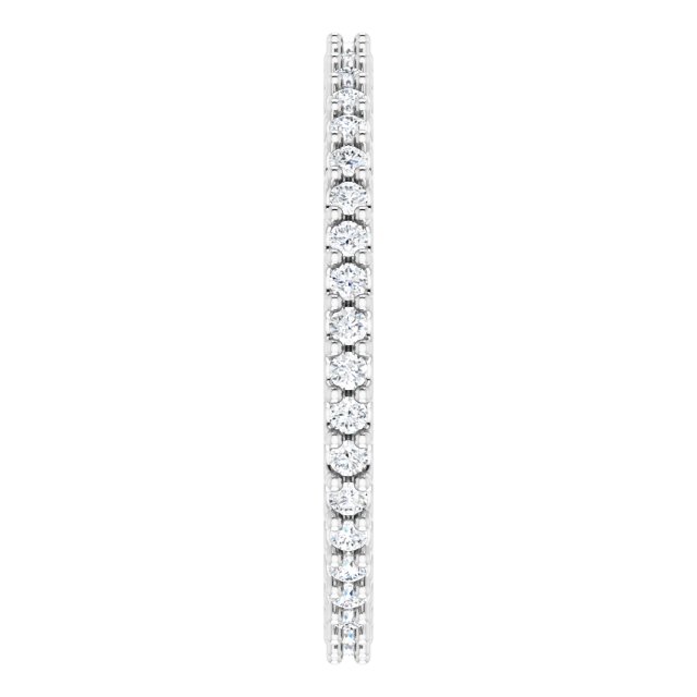 14K White 1/3 CTW Natural Diamond Eternity Band Size 6