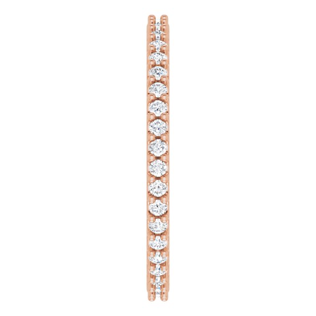 14K Rose 1/3 CTW Natural Diamond Eternity Band Size 6