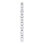 14K White 3/8 CTW Natural Diamond Eternity Band Size 6.5