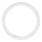 14K White 3/8 CTW Natural Diamond Eternity Band Size 7.5