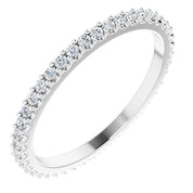 14K White 3/8 CTW Natural Diamond Eternity Band Size 7.5
