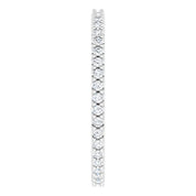 14K White 3/8 CTW Natural Diamond Eternity Band Size 7.5