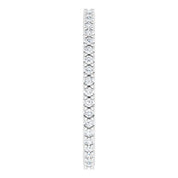14K White 3/8 CTW Natural Diamond Eternity Band Size 8