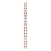 14K Rose 3/8 CTW Natural Diamond Eternity Band Size 8