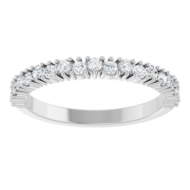 14K White 3/8 CTW Lab-Grown Diamond Anniversary Band