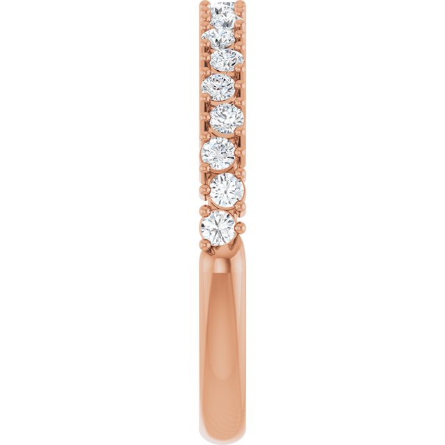 14K Rose 1/3 CTW Natural Diamond Anniversary Band