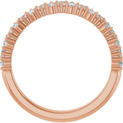14K Rose 3/8 CTW Lab-Grown Diamond Anniversary Band