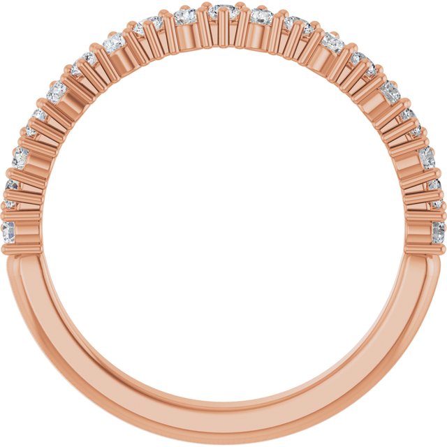 14K Rose 3/8 CTW Lab-Grown Diamond Anniversary Band