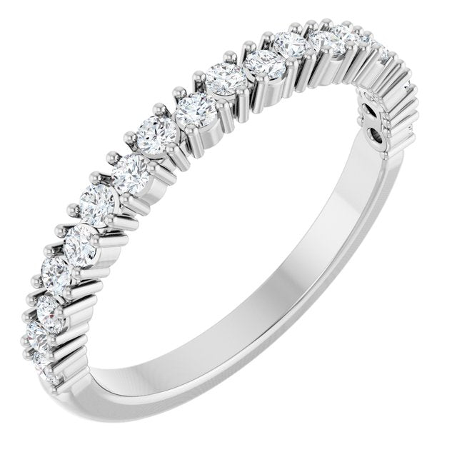 14K White 1/3 CTW Natural Diamond Anniversary Band