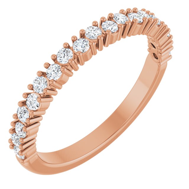 14K Rose 1/3 CTW Natural Diamond Anniversary Band