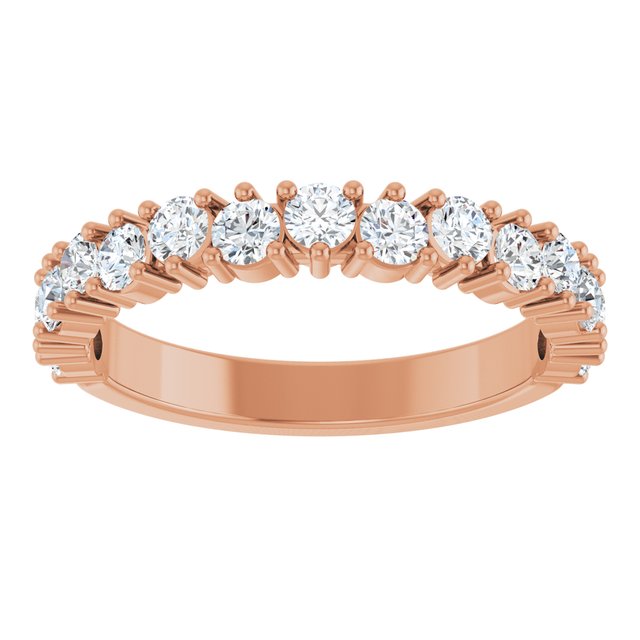14K Rose 1 CTW Natural Diamond Anniversary Band