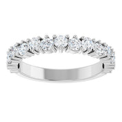 Platinum 1 CTW Natural Diamond Anniversary Band