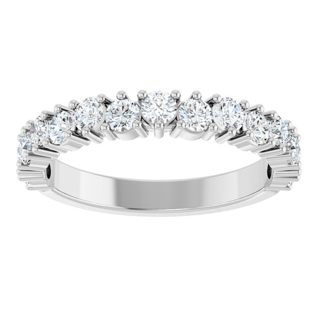14K White 9/10 CTW Lab-Grown Diamond Anniversary Band