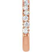 14K Rose 1 CTW Natural Diamond Anniversary Band
